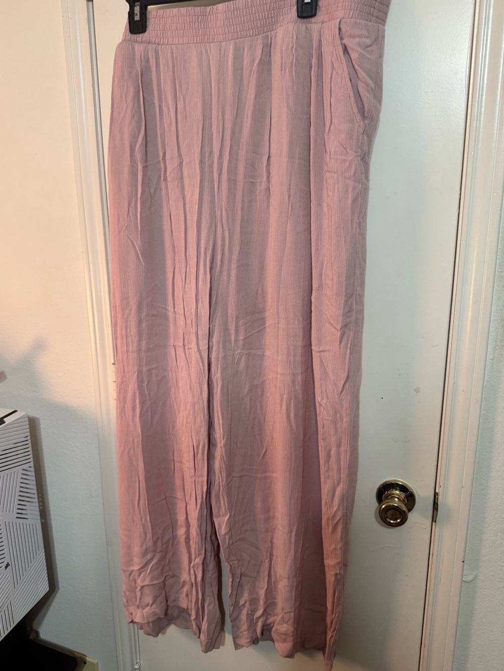 Women’s Wide-Leg Pull-On Pants - Pink 3x